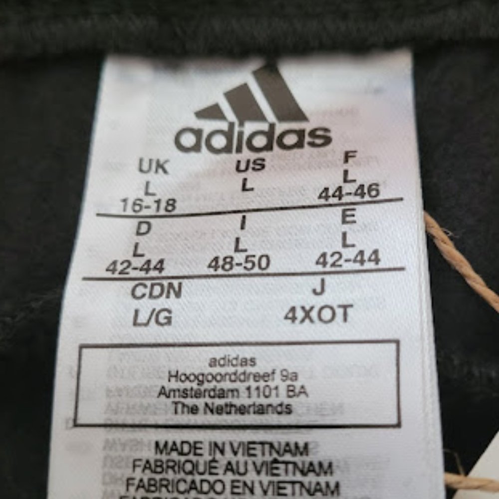 Adidas Warm-Up Slim Tapered Track Pants, Black, Large - Picture 6 of 7
